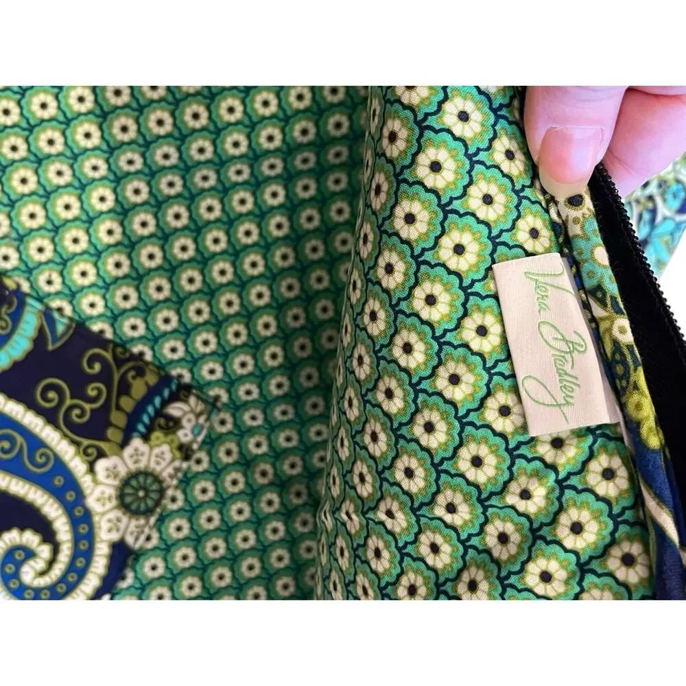 Vera Bradley Rhythm & Blues Zip Laptop Quilted Computer Travel Sleeve 17